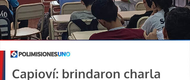 Capioví: brindaron charla preventiva sobre violencia y riesgos en redes a estudiantes